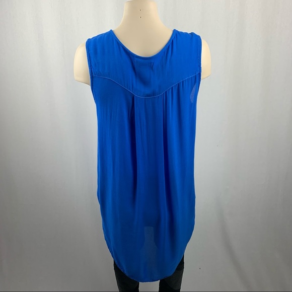 Bella Dahl Sleeveless High/Low In Blue S - Picture 2 of 6